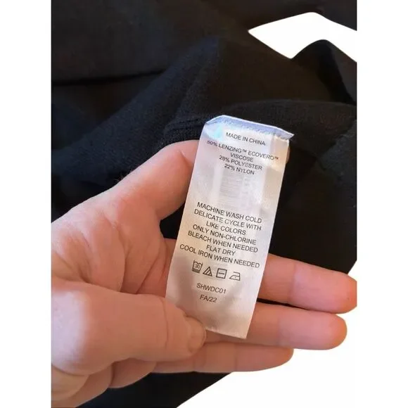 Quince Hoodie Organic French Terry Hooded Pullover Sweater Black size Large - Picture 10 of 10